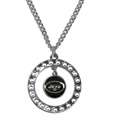 New York Jets Rhinestone Hoop Necklace